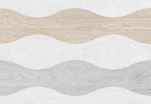 Керамическая плитка Керамин Киото КИОТ1Д/27.5/40/59.4 волны серый 40*27,5 см